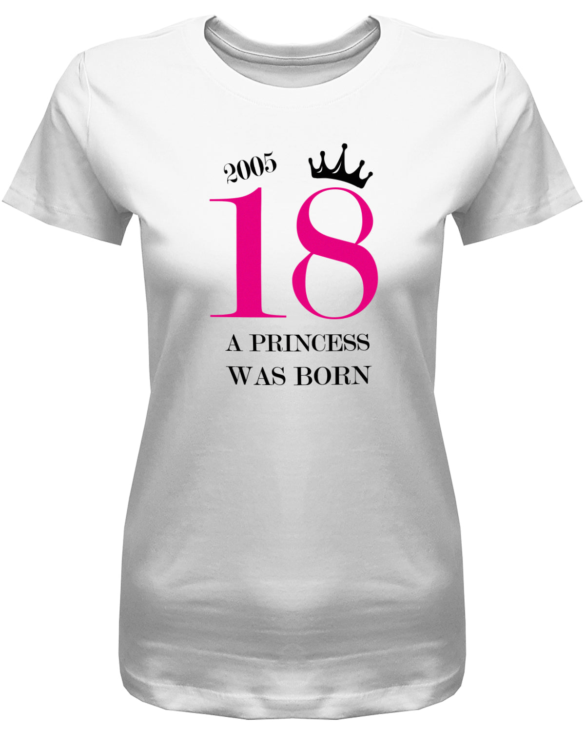 2005 Princess was born Krone - 18 Geburtstag Shirt Mädchen