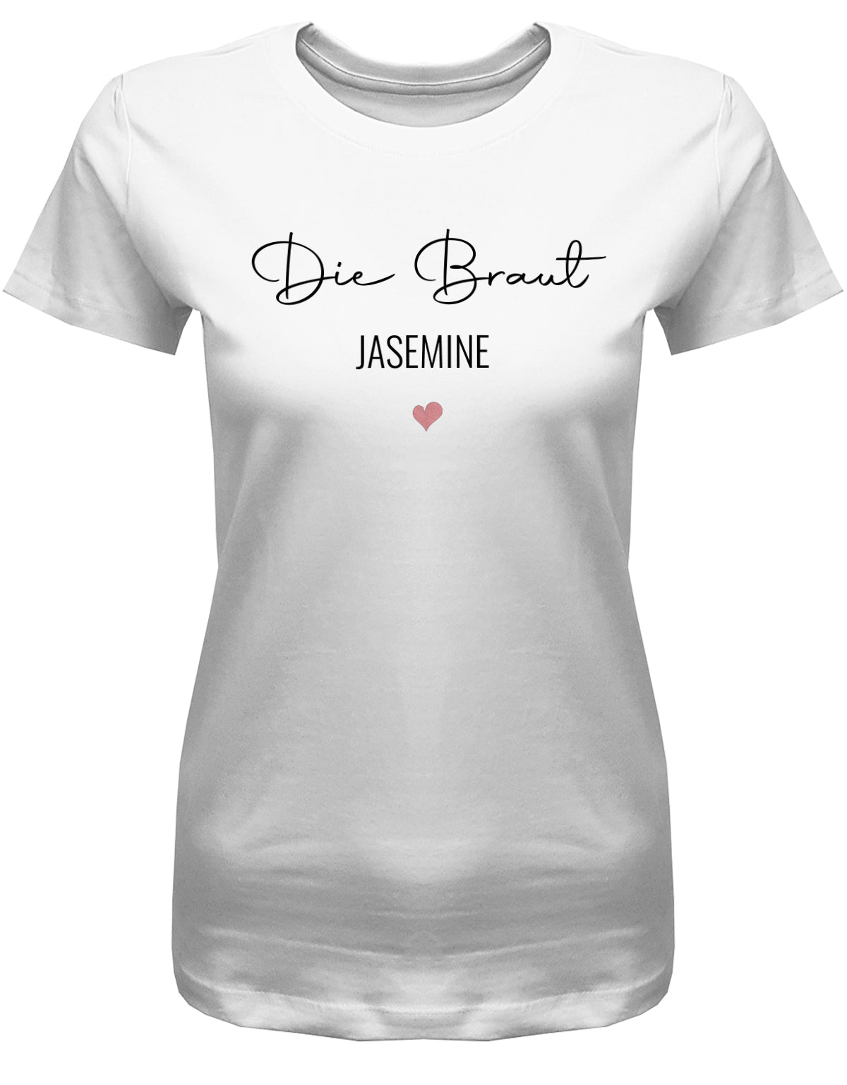 JGA Shirt mit Name Team Braut und Braut Minimalistisch Design Frauen
