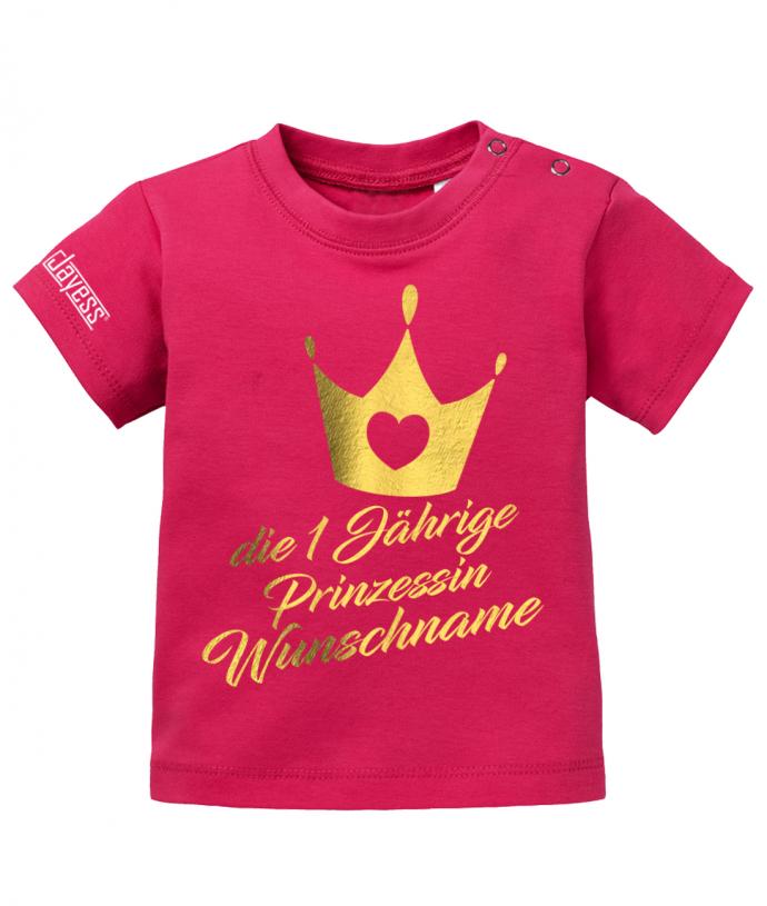 die- 1 jährige- Prinzessin mit Wunschnamen- Geburtstag shirt für Mädchen 1 jahrsorbet
