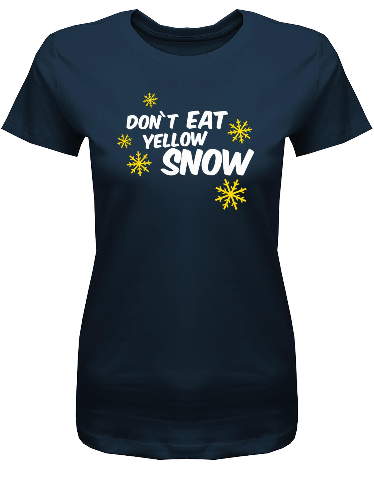 dont-eat-yellow-snow-Damen-Shirt-navy