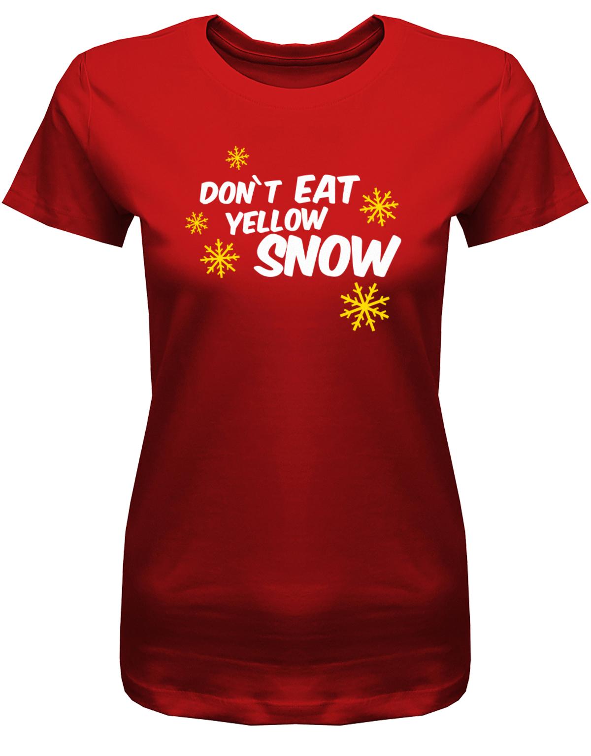 dont-eat-yellow-snow-Damen-Shirt-rot