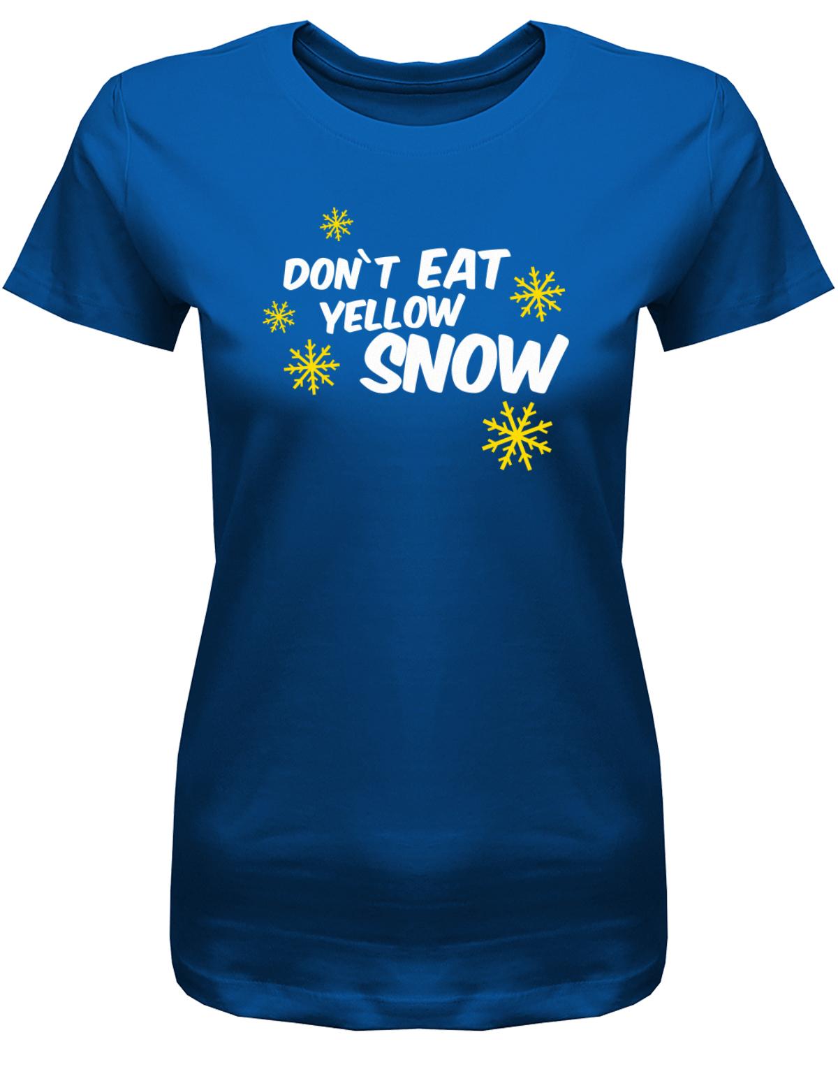 dont-eat-yellow-snow-Damen-Shirt-royalblau
