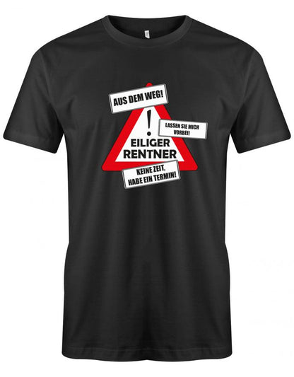 eiliger-rentner-keine-zeit-herren-shirt-schwarz