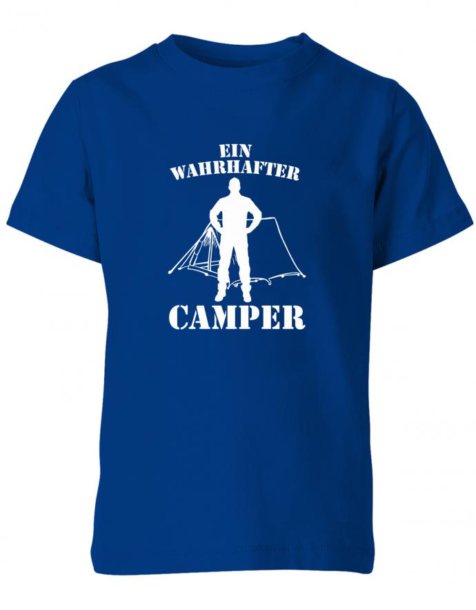 ein-wahrhafter-camper-kinder-shirt-royalblau