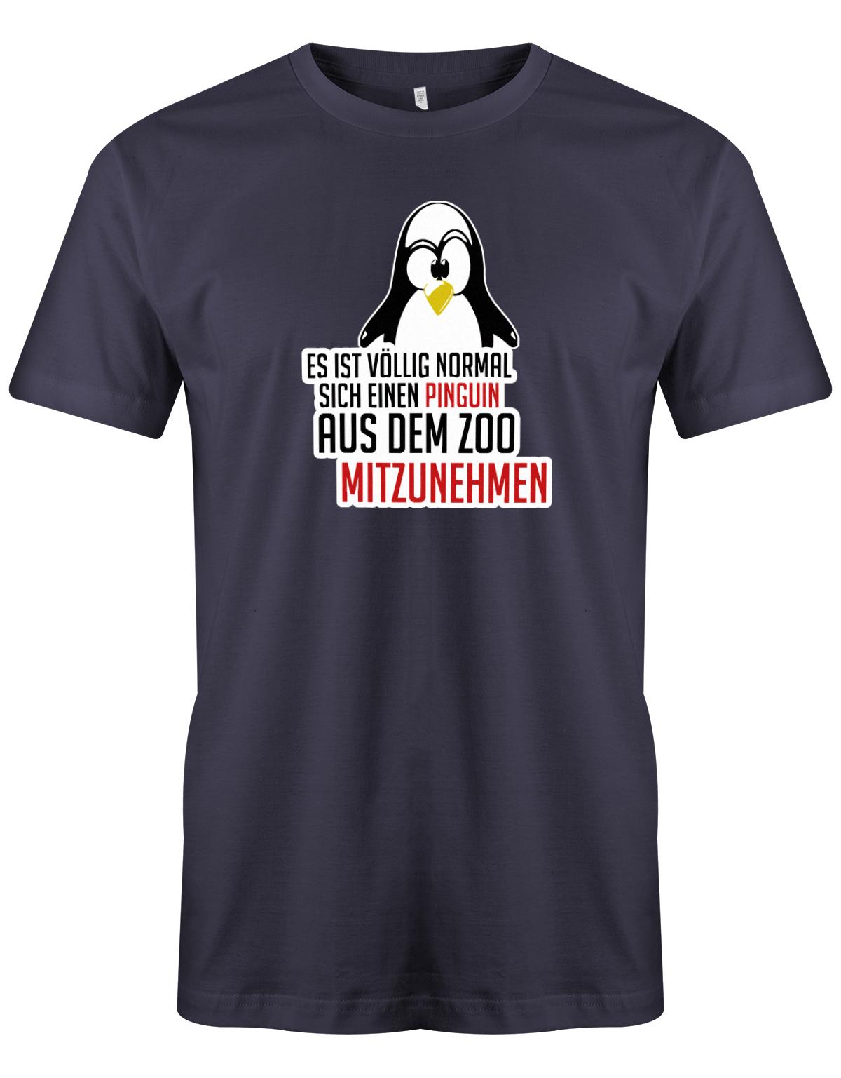 es-ist-v-llig-normal-sich-einen-Pinguin-aus-dem-Zoo-mitzunehmen-Herren-Navy