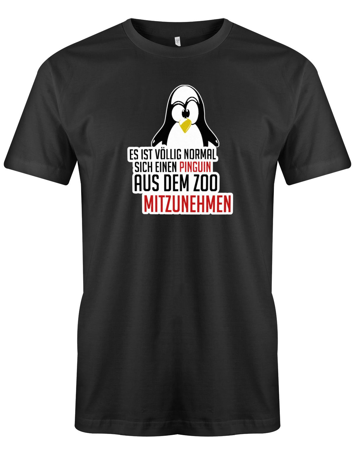 es-ist-v-llig-normal-sich-einen-Pinguin-aus-dem-Zoo-mitzunehmen-Herren-Schwarz