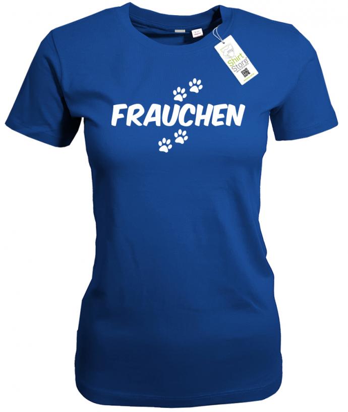 frauchen-damen-shirt-royalblau