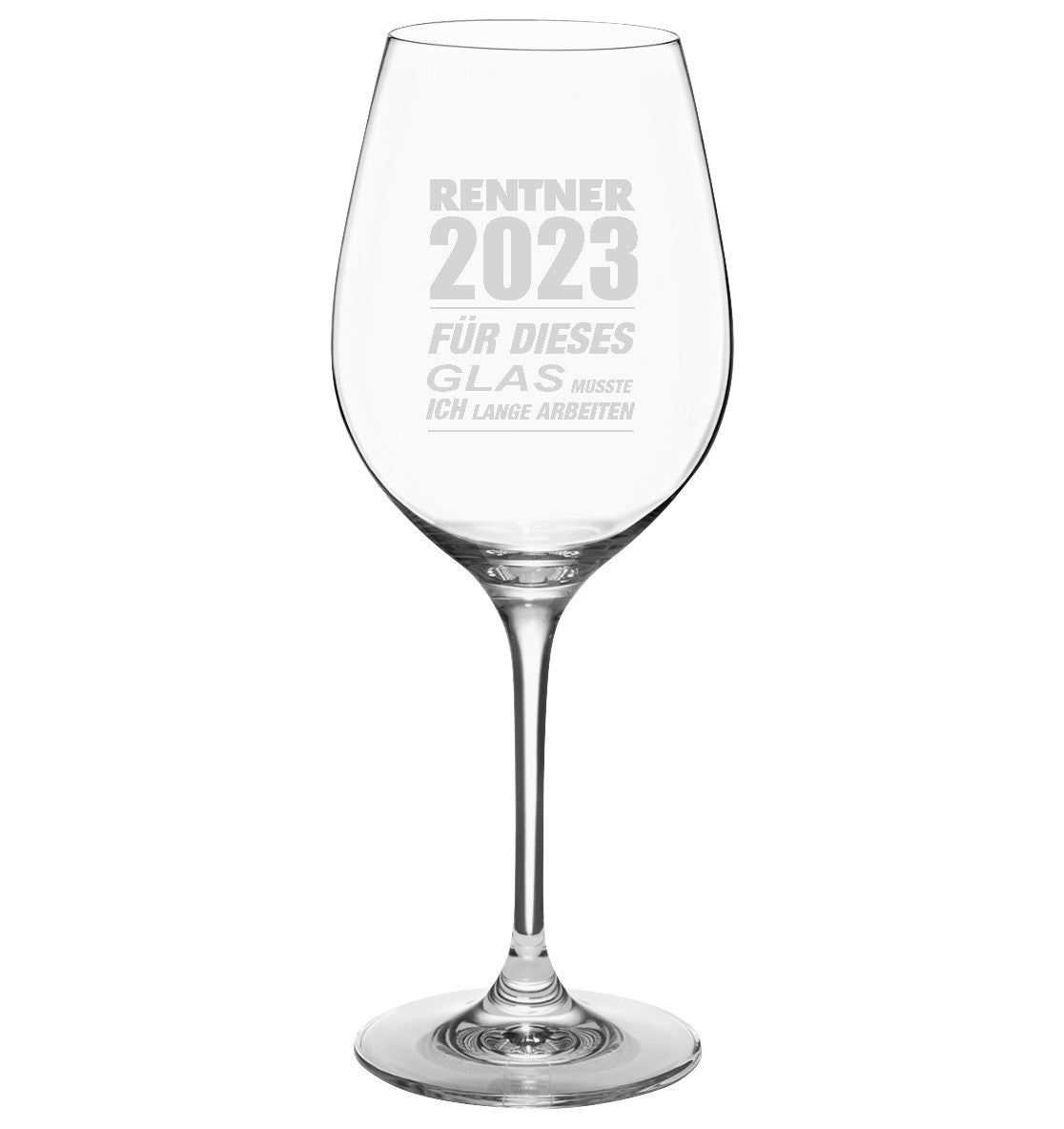 Rentner 2023 für dieses Glas musste ich lange arbeiten - Wein Glas