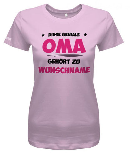 geniale-oma-wunschnamen-damen-shirt-rosa
