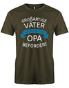 Opa T-Shirt Spruch für den werdenden Opa. Großartige Väter werden zum Opa befördert. Army