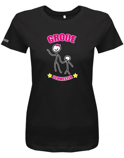 grosse-schwester-damen-shirt-schwarz