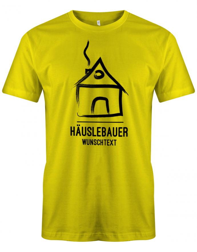 haeuslebauer-Wunschtext-Herren-Shirt-Gelb