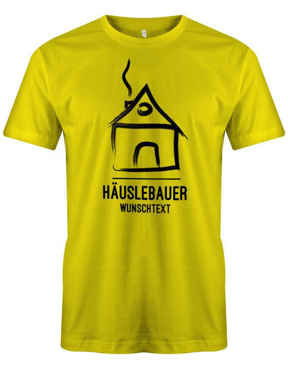 haeuslebauer-Wunschtext-Herren-Shirt-Gelb