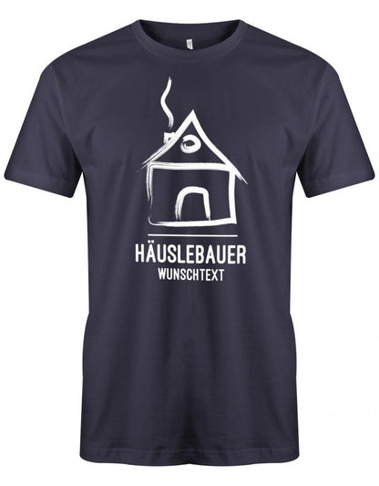 haeuslebauer-Wunschtext-Herren-Shirt-Navy