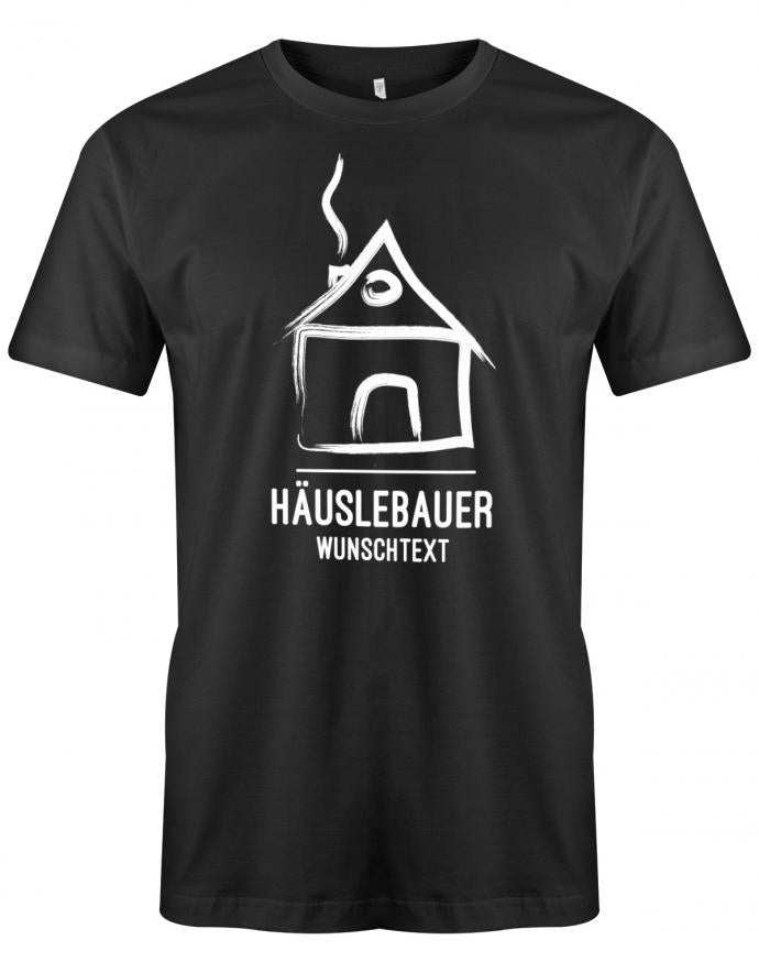 haeuslebauer-Wunschtext-Herren-Shirt-Schwarz