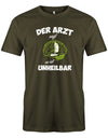 Das lustige Segler t-shirt bedruckt mit "Der Arzt sagt es ist unheilbar. Nur Segeln im Hirn". Army