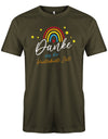 Danke für die Kunterbunter Zeit - Regenbogen - Erzieher Geschenk T-Shirt Army