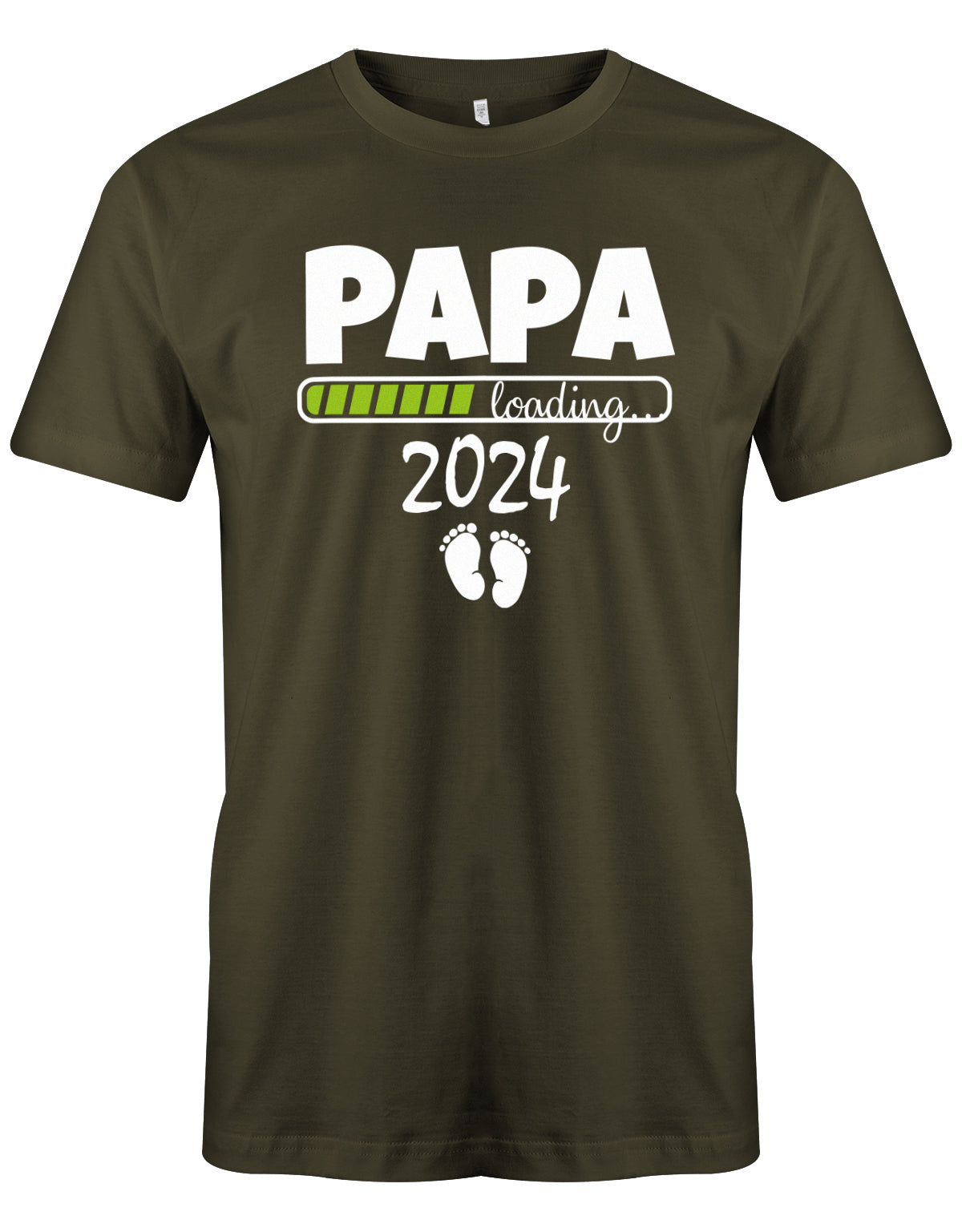 Papa Loading 2024 - Werdender Papa Shirt Herren Army