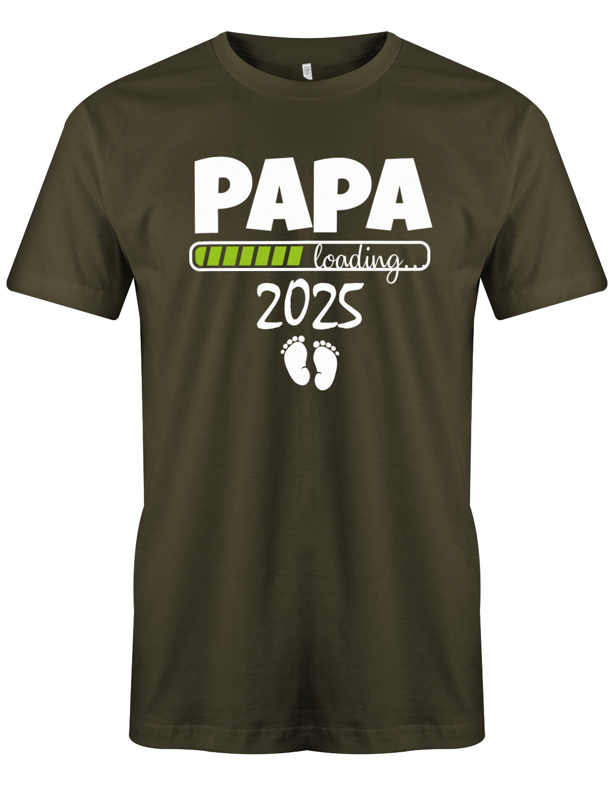 Papa Loading 2025 - Werdender Papa Shirt Herren Army