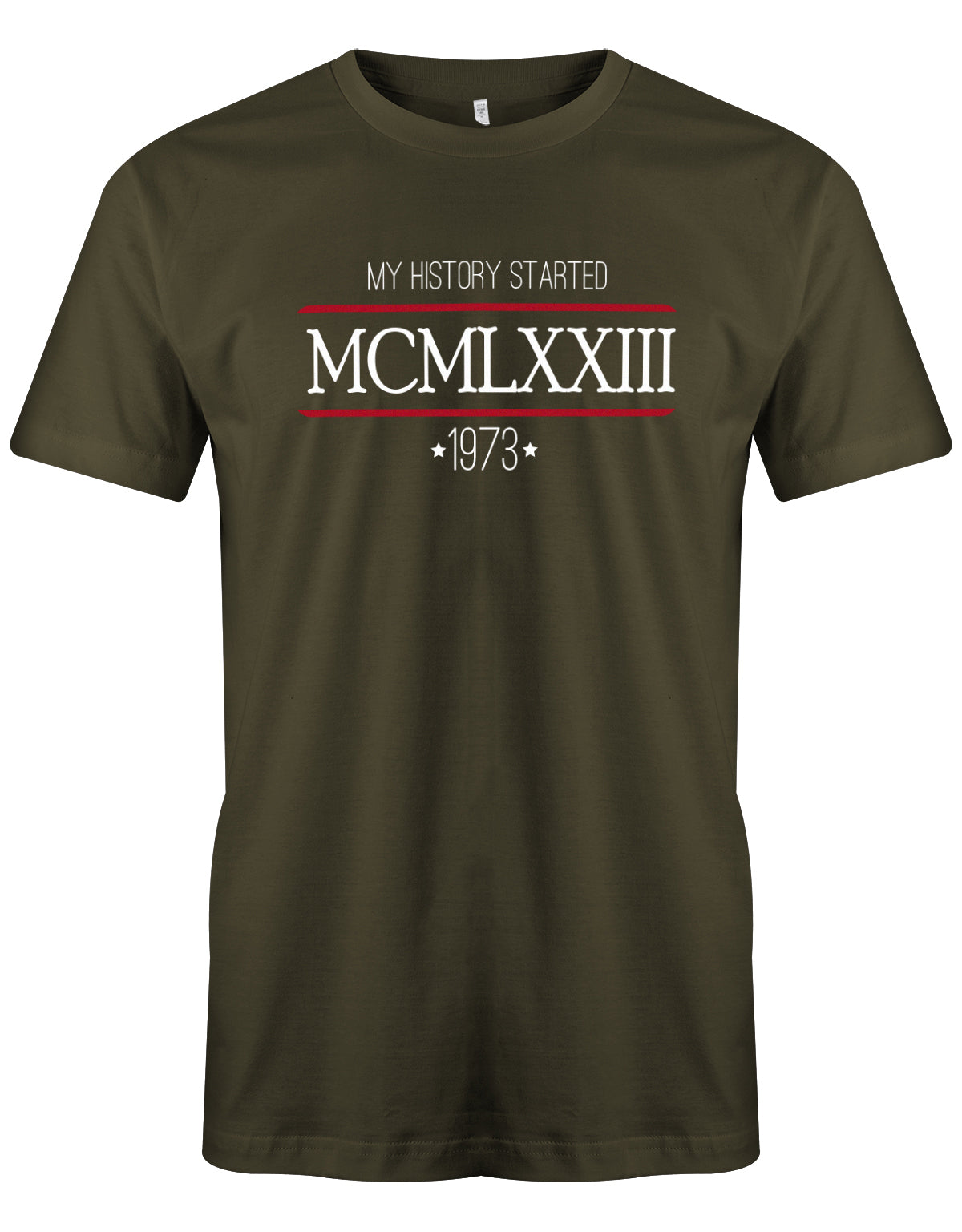 my history started 1973 - MCMLXXIII römische Zahlen - Jahrgang 1973 Geschenk Männer Shirt