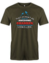 Opa T-Shirt – This is what an awesome Grandpa looks like. So sieht ein toller Opa aus. Army