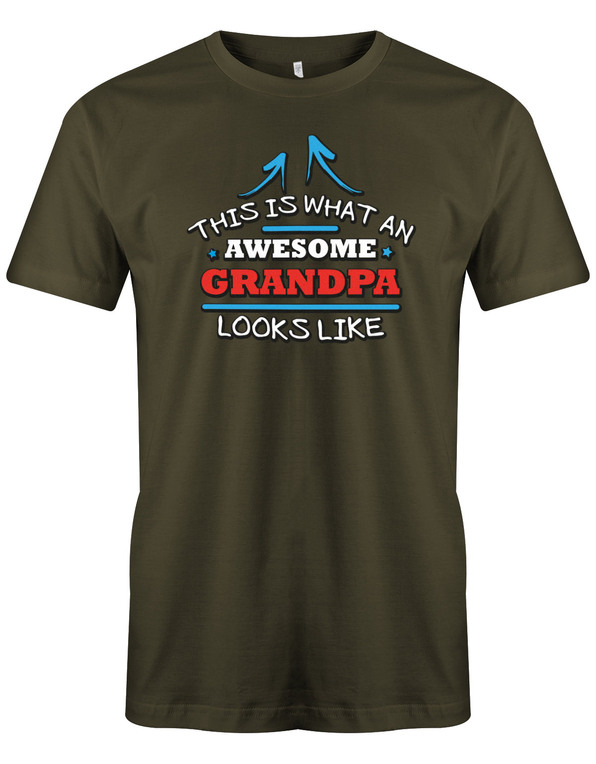 Opa T-Shirt – This is what an awesome Grandpa looks like. So sieht ein toller Opa aus. Army