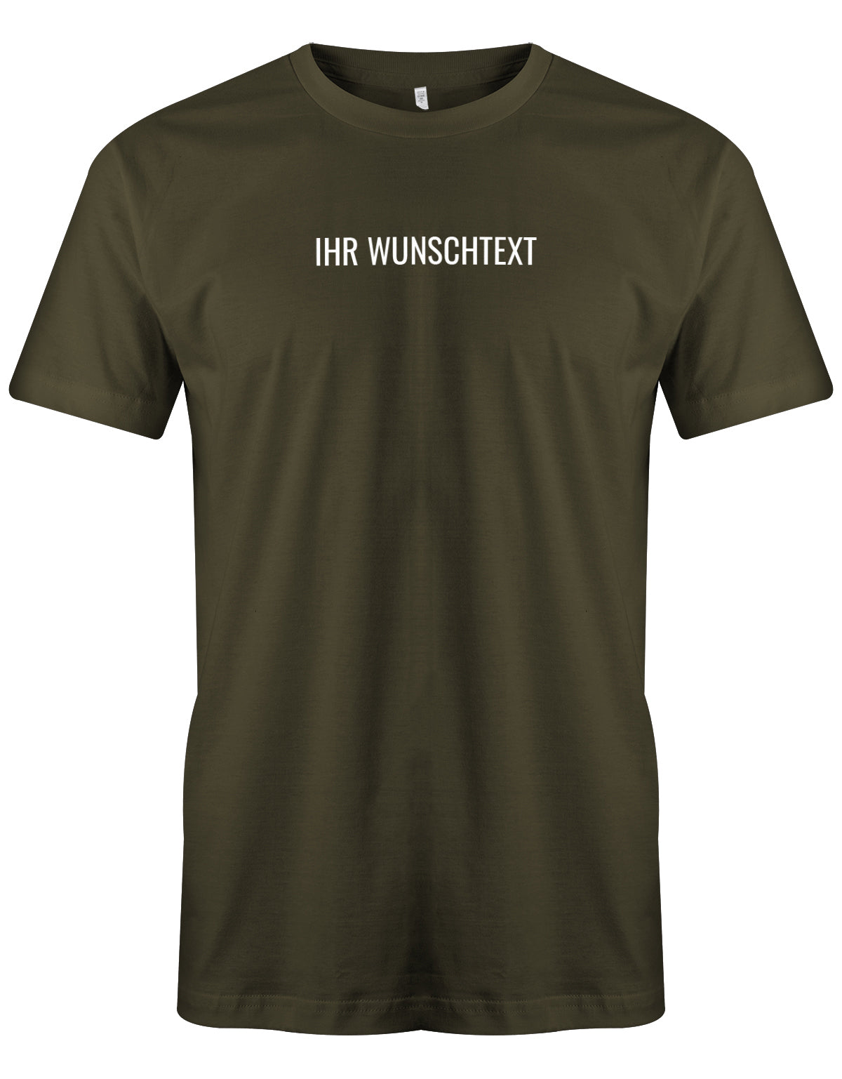 Männer Tshirt mit Wunschtext. Minimalistisches Design. Army