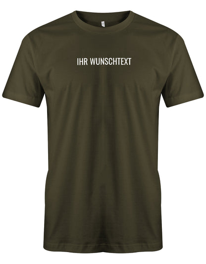 Männer Tshirt mit Wunschtext. Minimalistisches Design. Army