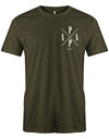 Papa Shirt Minimal seit Dein Wunschjahr personalisiert mit Geburtsjahr vom Kind myShirtStore Army