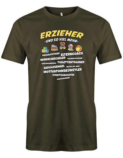 Erzieher und so viel mehr  - Erzieher Geschenk Männer T-Shirt Army