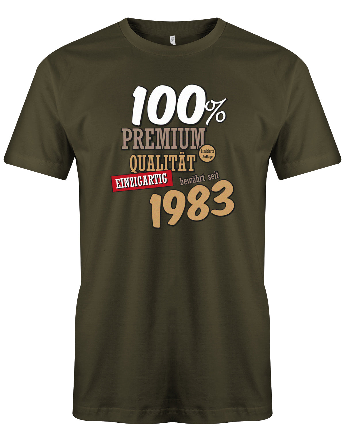100 Prozent Premium Qualität seit 1983  - Jahrgang 1983 Geschenk Männer Shirt