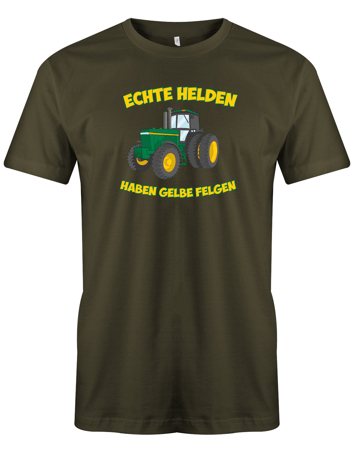 Landwirtschaft Shirt Männer - Echte Helden haben Gelbe Felgen - Traktor Army