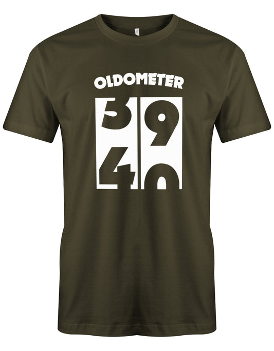 Oldometer von 39 zu 40 Jahre - T-Shirt 40 Geburtstag Männer - Jahrgang 1983 TShirt myShirtStore Army