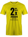 Sportmuffel Shirt - Nur noch zweimal joggen dann ist Weihnachten. Gelb