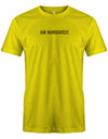 Männer Tshirt mit Wunschtext. Minimalistisches Design. Gelb