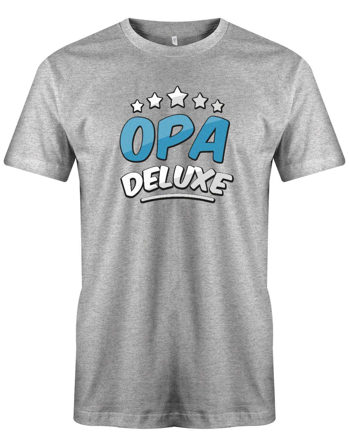 Opa T-Shirt – 5 Sterne Opa Deluxe. Grau