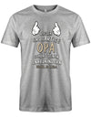 Opa Shirt personalisiert - Dieser großartige Opa gehört seinen Enkelkindern. Mit Namen der Enkel. Grau