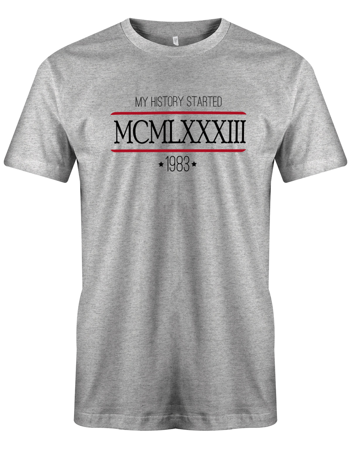 my history started 1983 - MCMLXXXIII römische Zahlen - Jahrgang 1983 Geschenk Männer Shirt