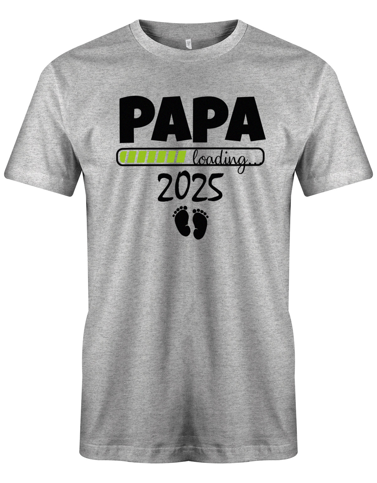 Papa Loading 2025 - Werdender Papa Shirt Herren Grau