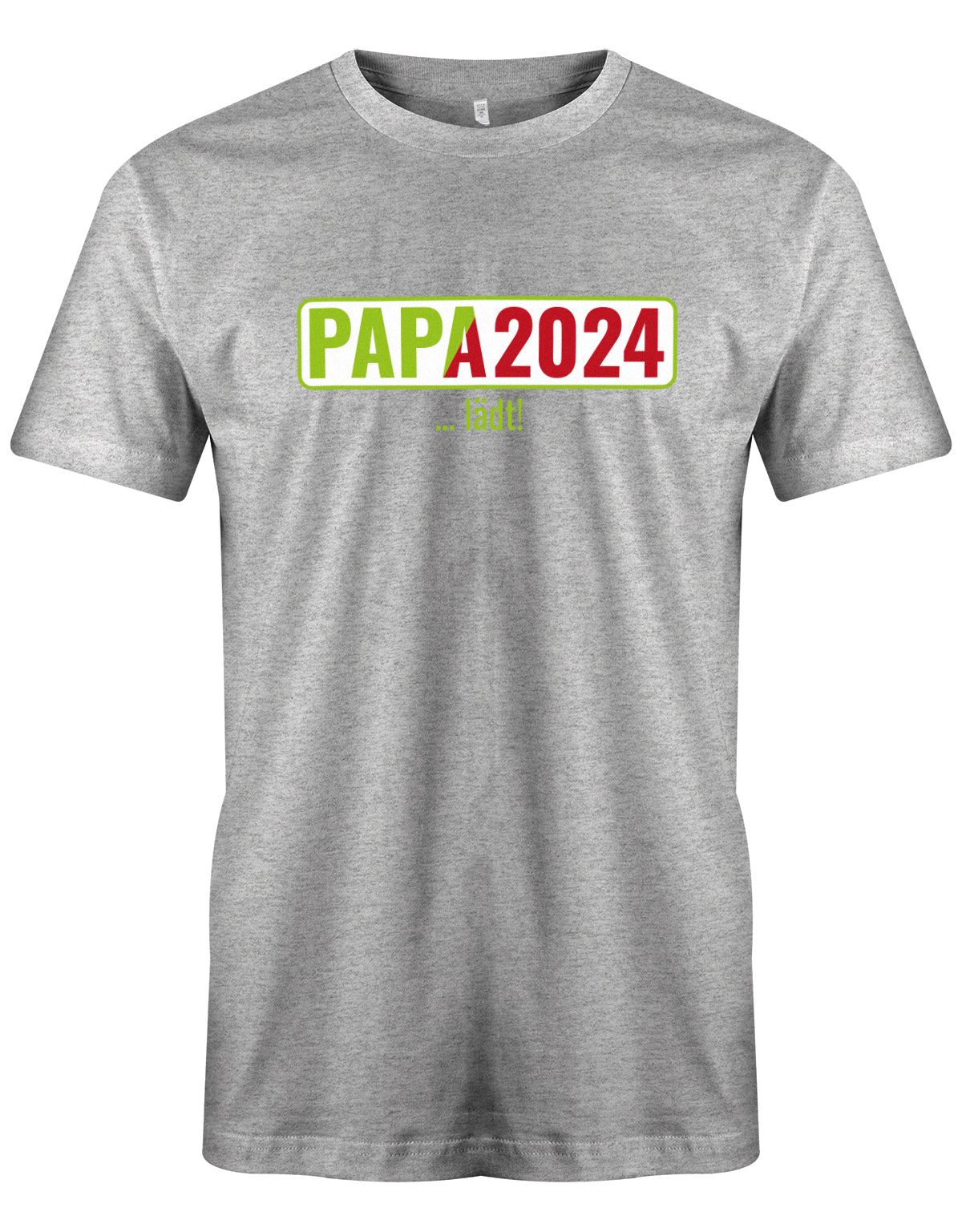 Papa 2024 lädt - loading - Werdender Papa Shirt Herren Grau