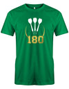 Dart Shirt - 180 Punkte Dartpfeile Männer Grün