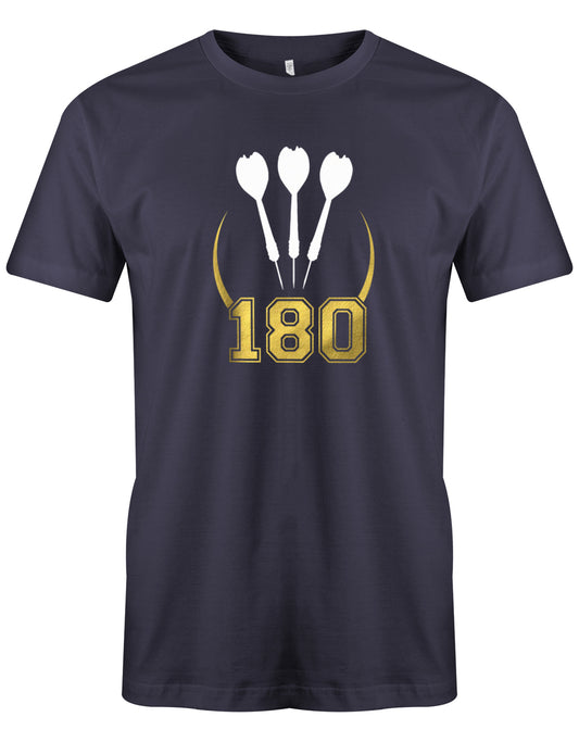 Dart Shirt - 180 Punkte Dartpfeile Männer Navy