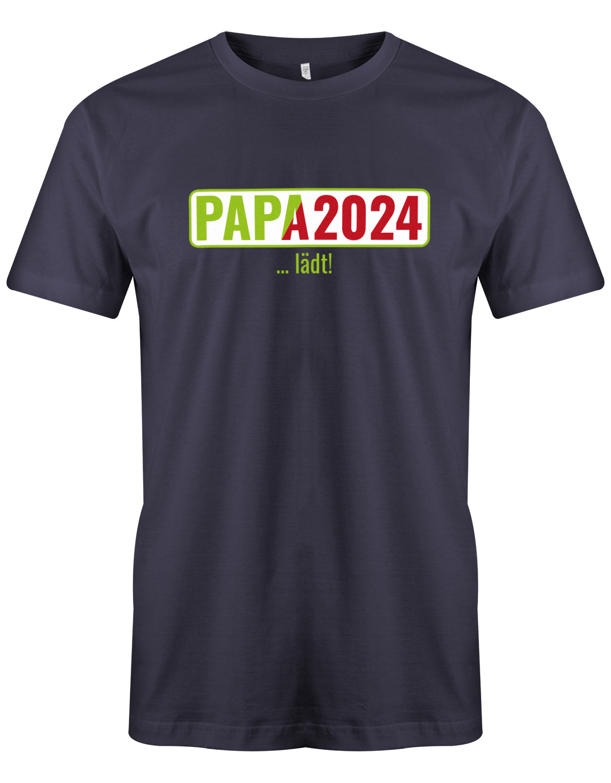 Papa 2024 lädt - loading - Werdender Papa Shirt Herren Navy