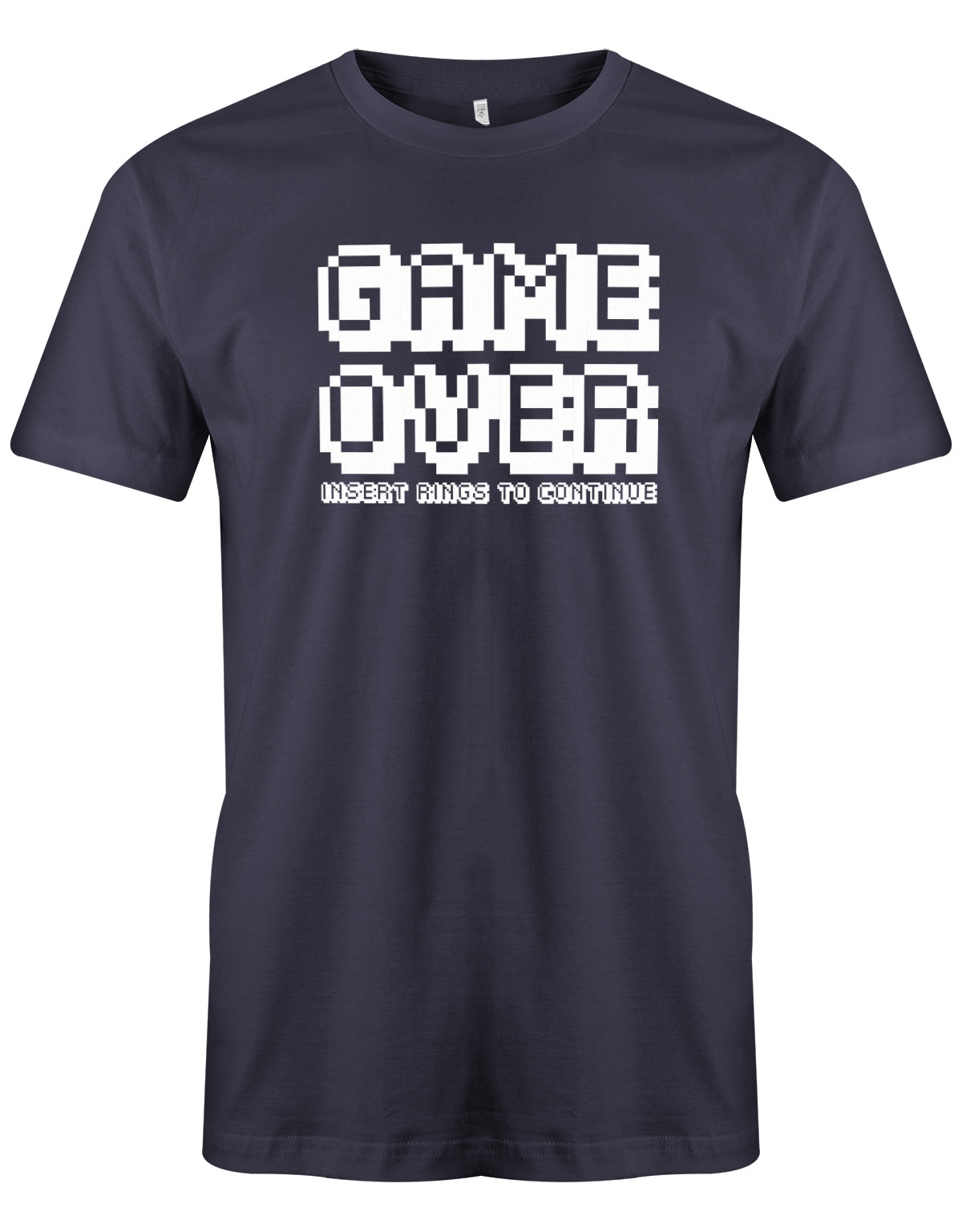 JGA Shirt Männer - Game Over insert rings to continue