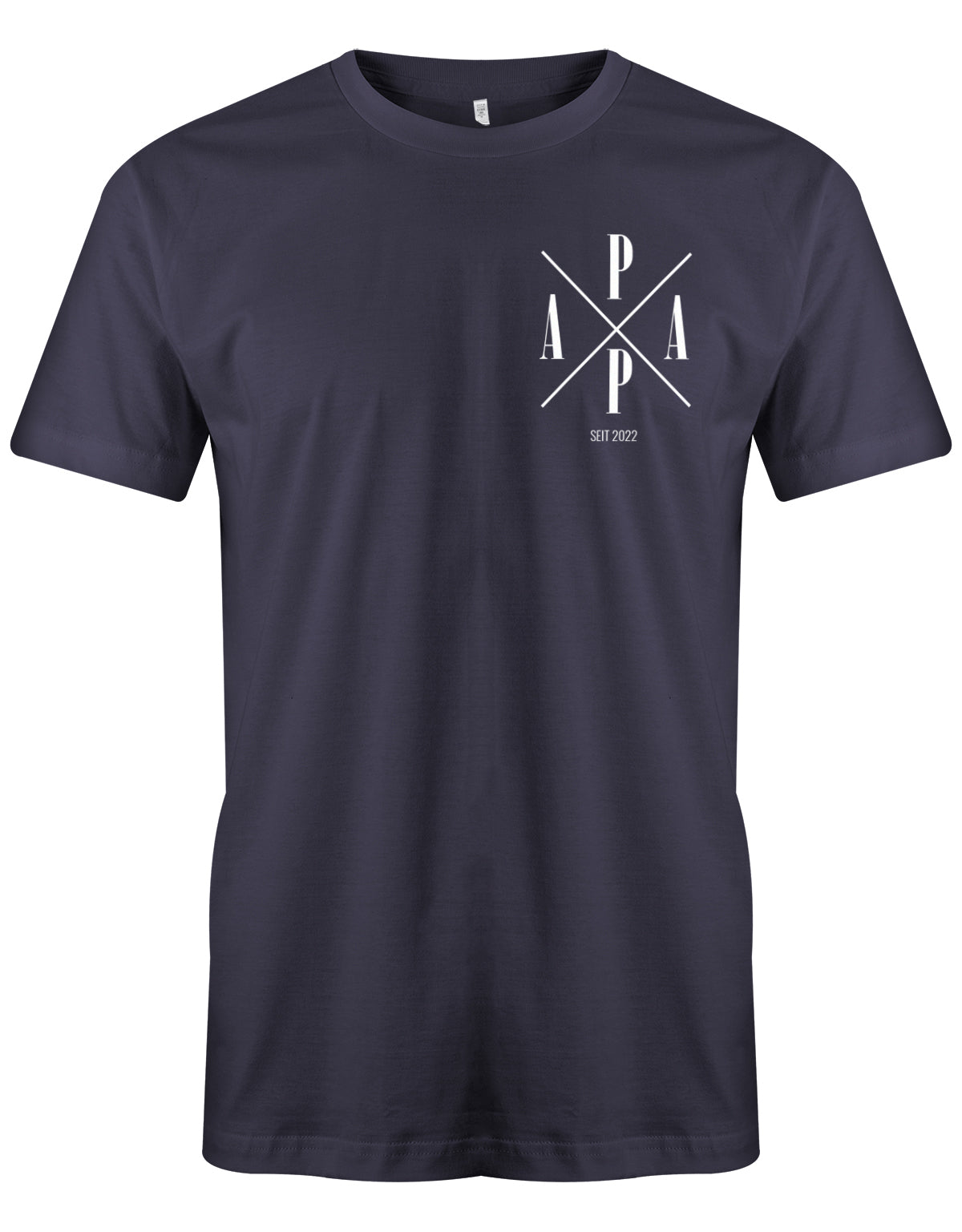 Papa Shirt Minimal seit Dein Wunschjahr personalisiert mit Geburtsjahr vom Kind myShirtStore Navy