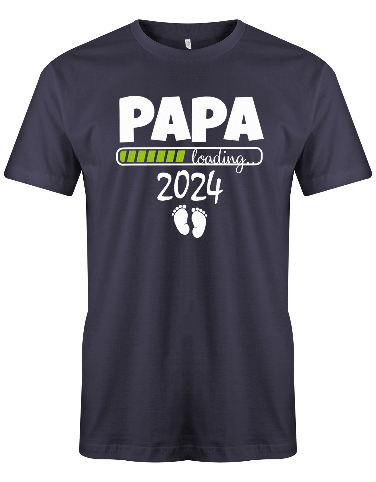 Papa Loading 2024 - Werdender Papa Shirt Herren Navy