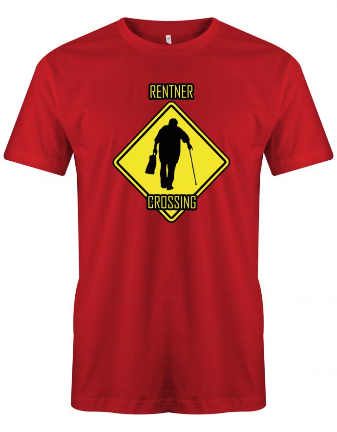Rentner T-Shirt für Herren - Rentner Crossing Rot