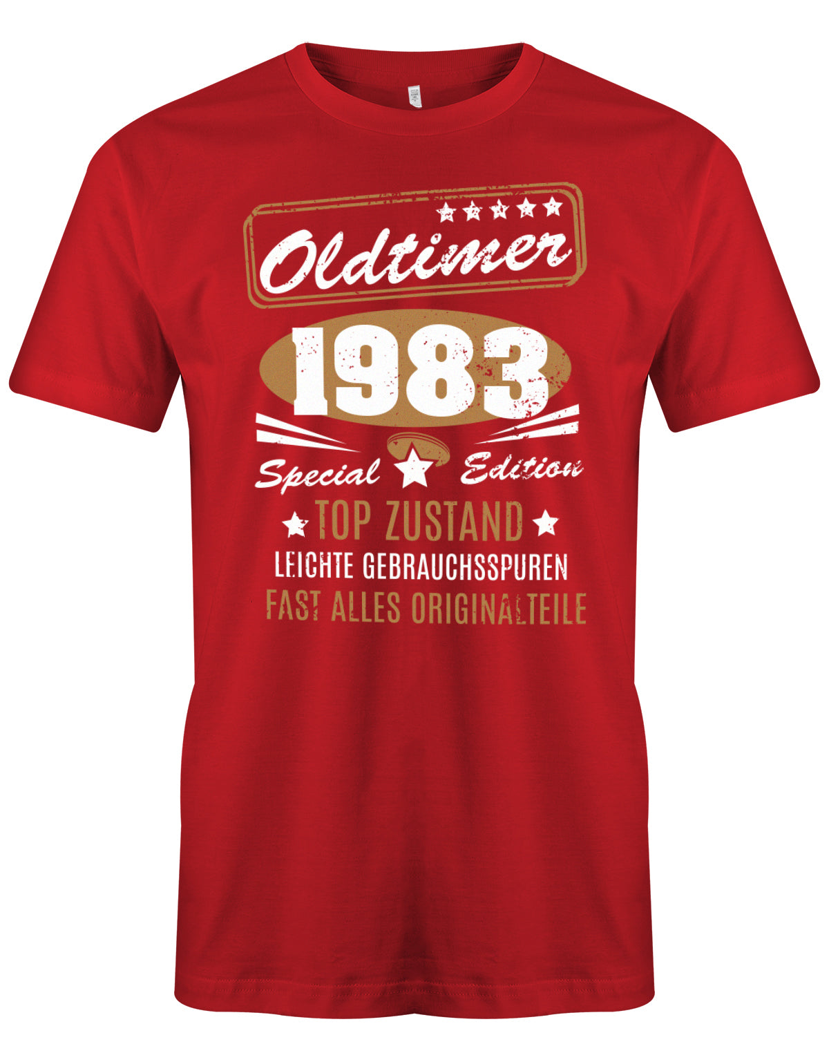 Oldtimer 1983 Special Edition Top Zustand - T-Shirt 40 Geburtstag Männer myShirtStore Rot