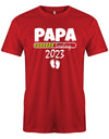 Papa loading 2023 - Geburt - Werdender Papa Shirt Herren Rot