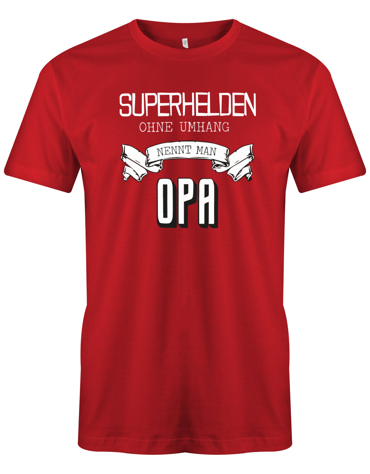 Opa T-Shirt – Superhelden ohne Umhang nennt man Opa Rot